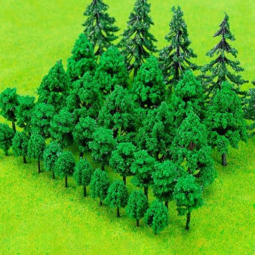 40 Pezzi Alberi Modello Misto, Albero del Diorama Plastic, Albero Misti per Modellismo, Miniatura Alberi Treno, per Paesaggio DIY, Paesaggi in Miniatura, Tavolo di Sabbia, Modello di Paesaggio(3-8 cm)