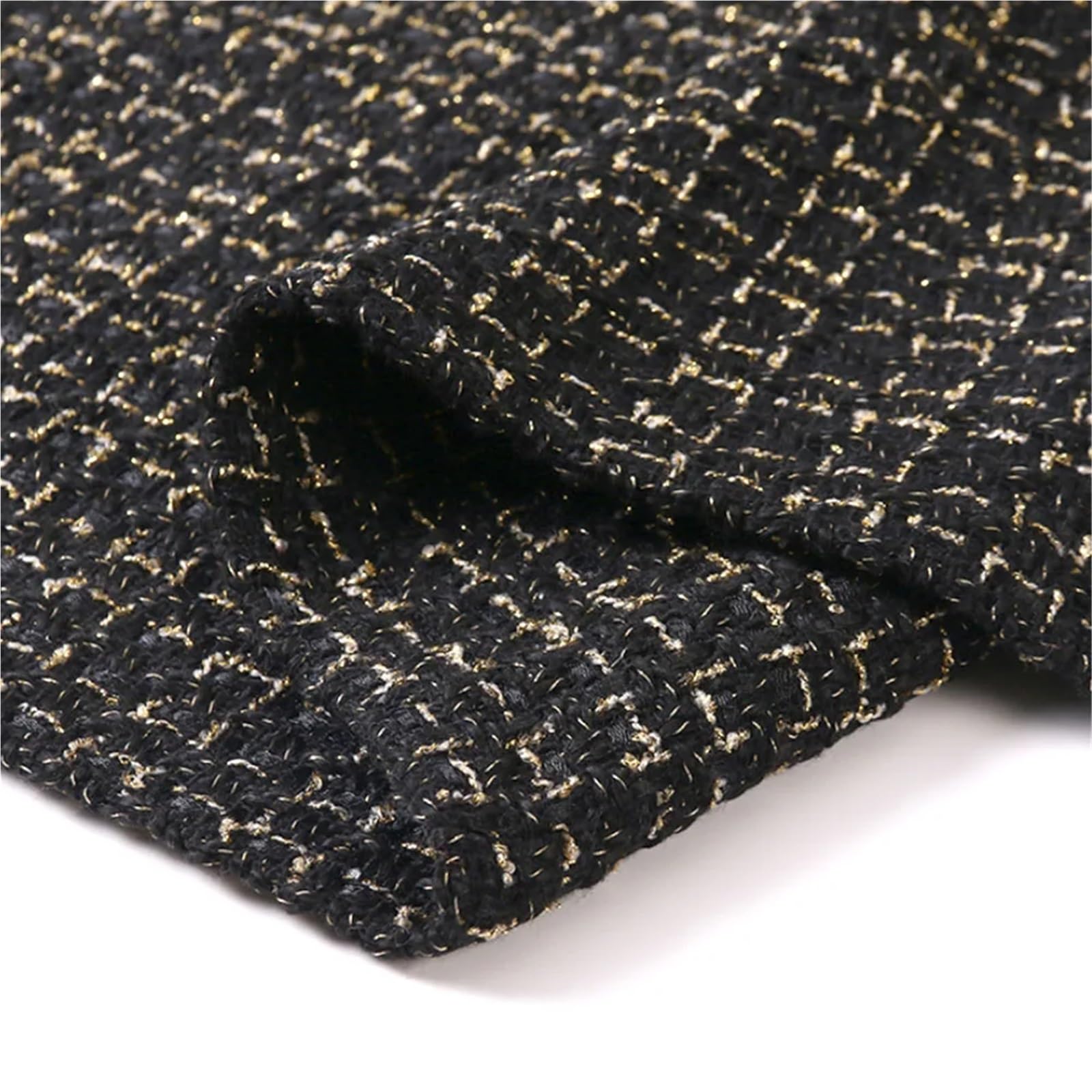 Tradycyjna tkanina tweedowa, Polyester Tweed Fabric Multicolor 150x100cm(Blue)