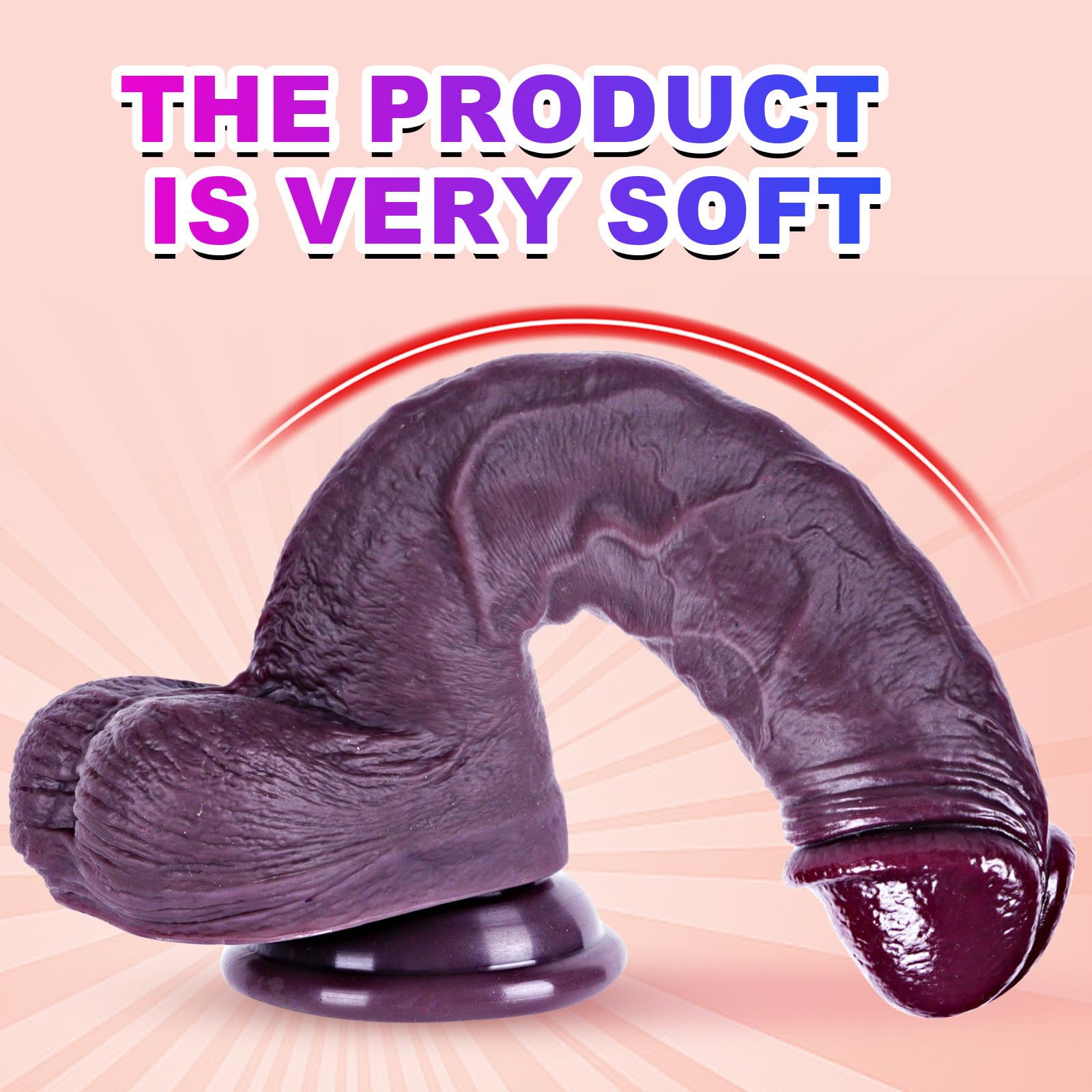 Gode ​​réaliste extra-large de 38 cm, en silicone double densité, ventouse puissante, pénis extra-large XXXL, stimulation du point G et de l'anus, convient aux hommes et aux femmes, noir allongé
