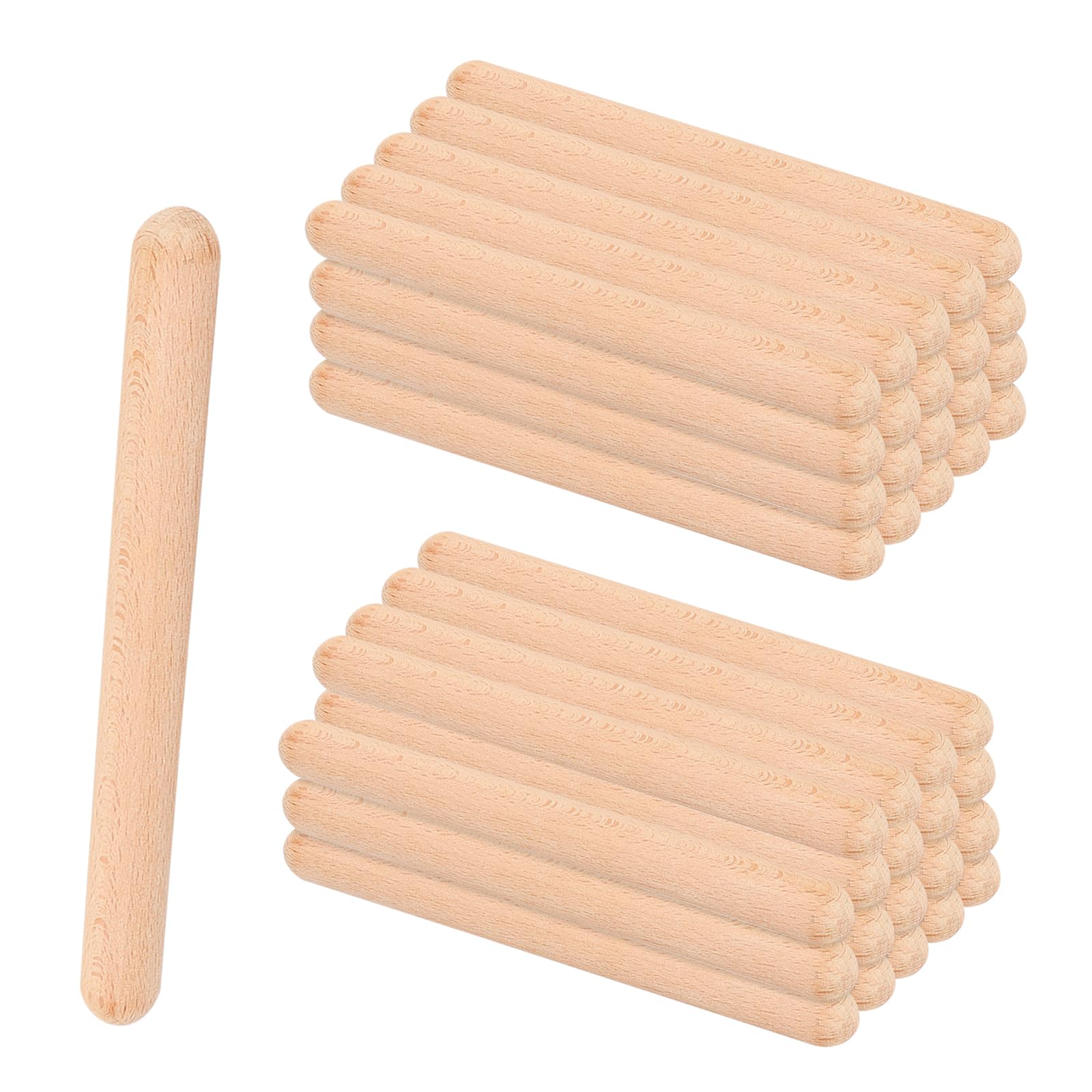 Lot de 40 bâtons de résonance en bois de 20 cm - Pour cours de musique, groupes, cadeaux de musicien