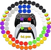 Vista 1 de 64 empuñaduras de joystick para controlador PS5 PS4, tapas de silicona para el pulgar para Playstation 5, Playstation 4 Controller, Xbox 360, Xbox