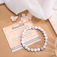 Vista 221 de MASSIVE BEADS Pulsera elástica de yoga hecha a mano con piedra natural, cristal curativo, energía, regalos para adultos unisex de 0.157 in, 0.236