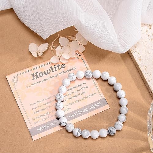 Vista 221 de MASSIVE BEADS Pulsera elástica de yoga hecha a mano con piedra natural, cristal curativo, energía, regalos para adultos unisex de 0.157 in, 0.236