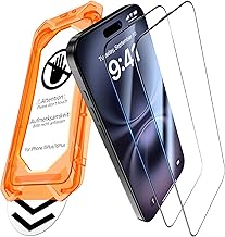 UniqueMe für iPhone 15 Plus/16 Plus für Panzerglas - [Full Screen Displayschutz] Schutzfolie für iPhone 15 Plus/16 Plus Schutzglas,Auto Installation,2 Stück