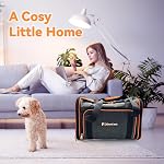 45x28x28cm Porte-animaux extensibles pour chats et chiens jusqu'à 6kg, TSA Airline approuvée, Accessoire en alliage, Cat Carrier souple avec tapis de laine amovible, Transporteur de voyage collapsible pour Cat