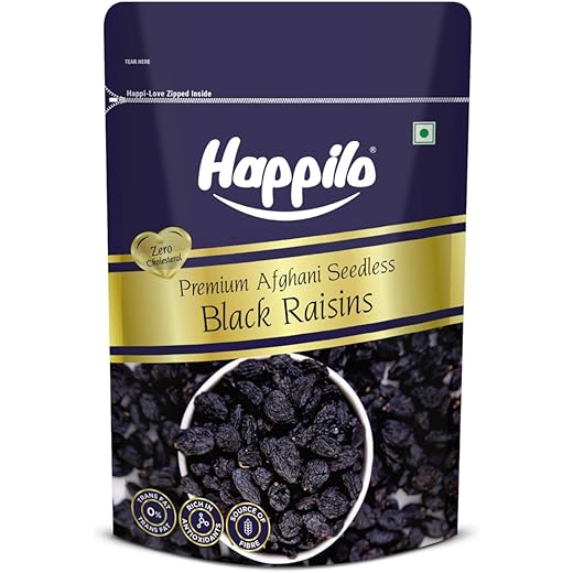 Happilo Premium Afghani Black Raisins 250g