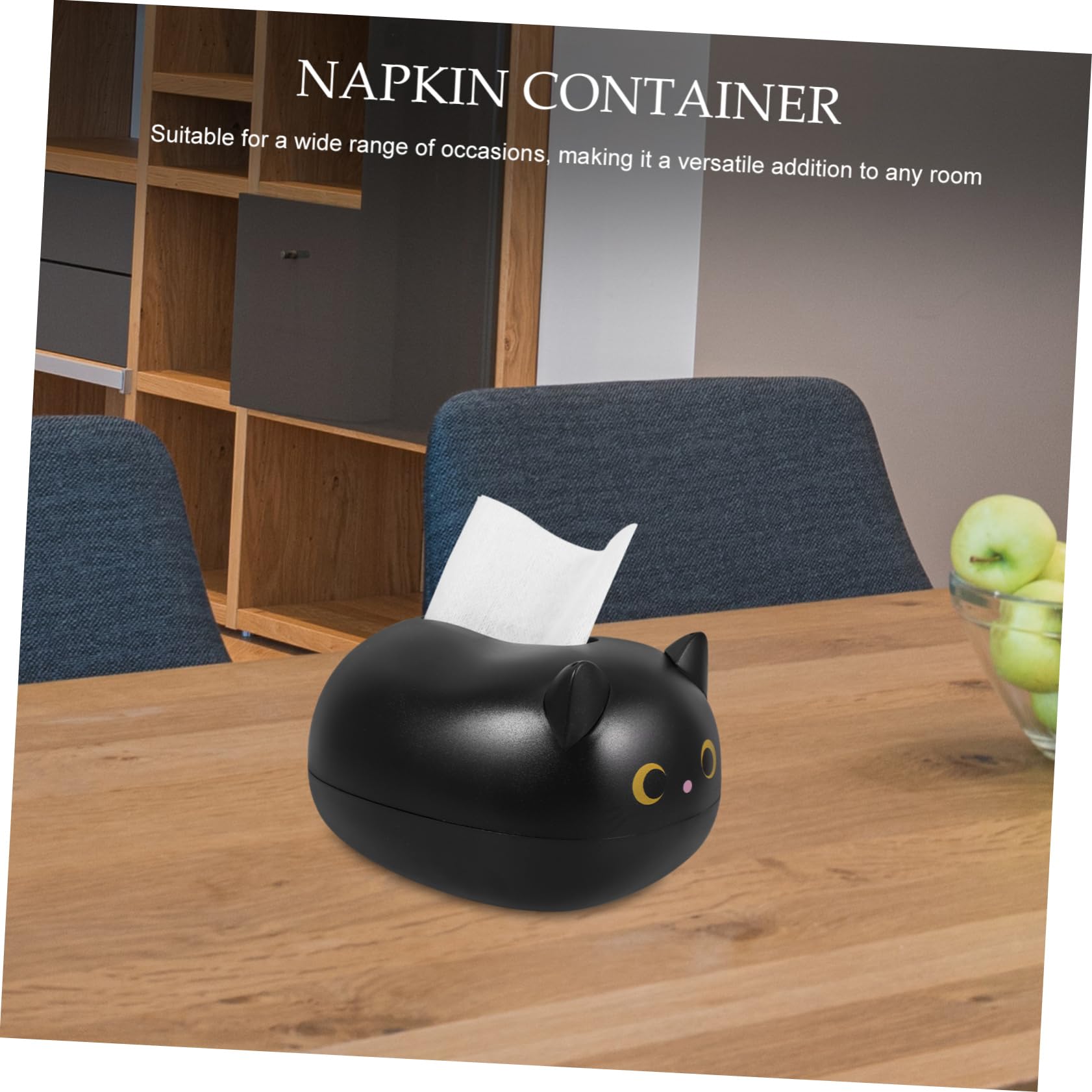 Amazon｜LIFKICH 黒色の猫型ティッシュボックスホルダー ABS素材時間