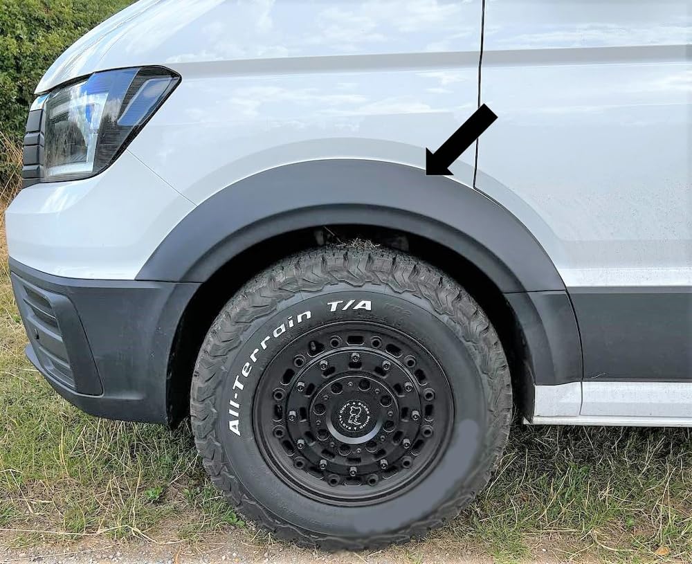 Cubiertas de paso de rueda de 4 piezas compatibles con Volkswagen VW Crafter a partir del año de fabricación 01.2017-7420250