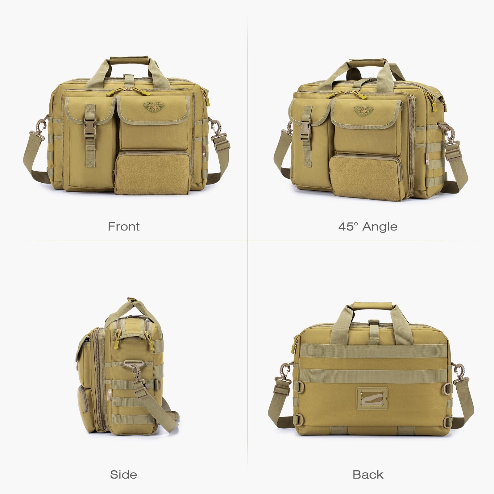SPAHER Cartable Homme PC Sacoche Ordinateur Portable 14/15.6/17 Pouces Avec Portefeuilles passeport Sac Ordinateur Homme Sac Messenger a Bandouliere Tactique Imperméable Mallette Cartable