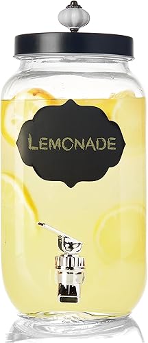 Style Setter Manchester - Dispensador individual de bebidas de 1 galón3.7 litros de capacidad, dispensador de bebidas frías con tapa y perilla de