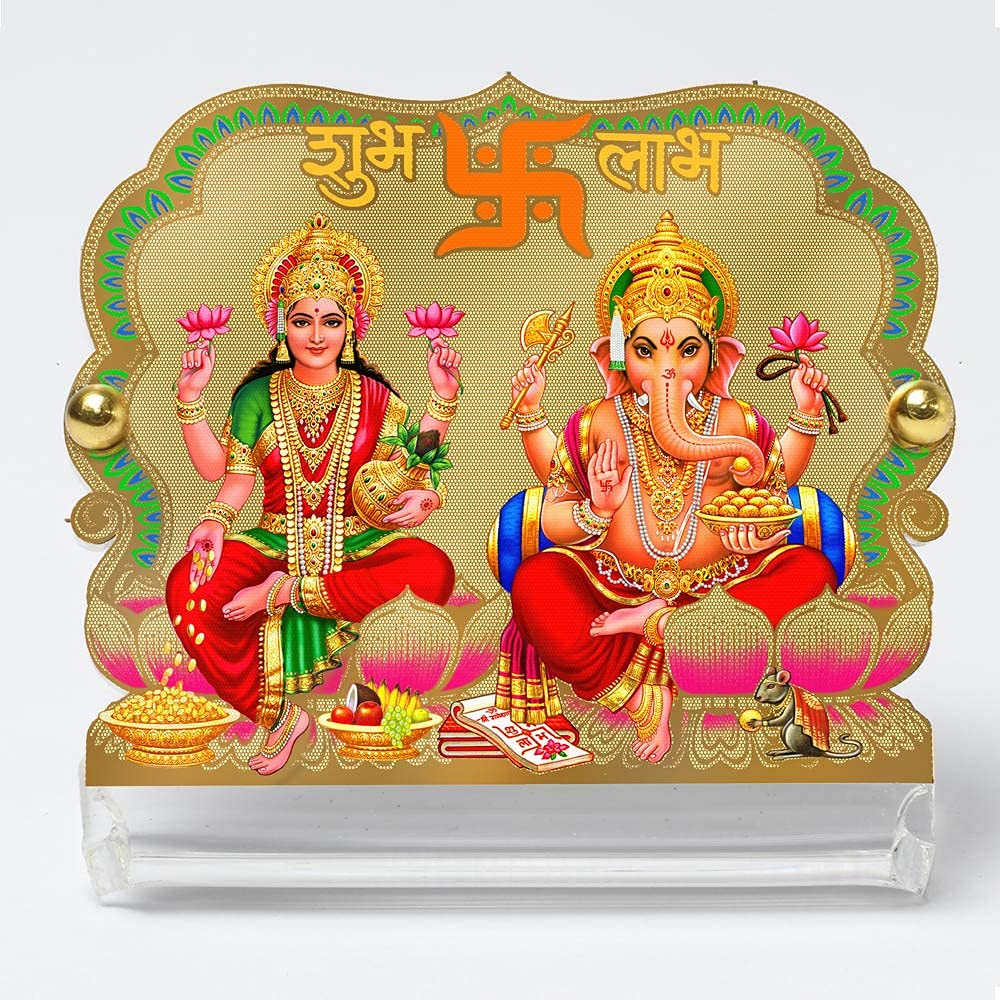 Idole Lakshmi Ganesha en acrylique pour décoration de bureau et yoga