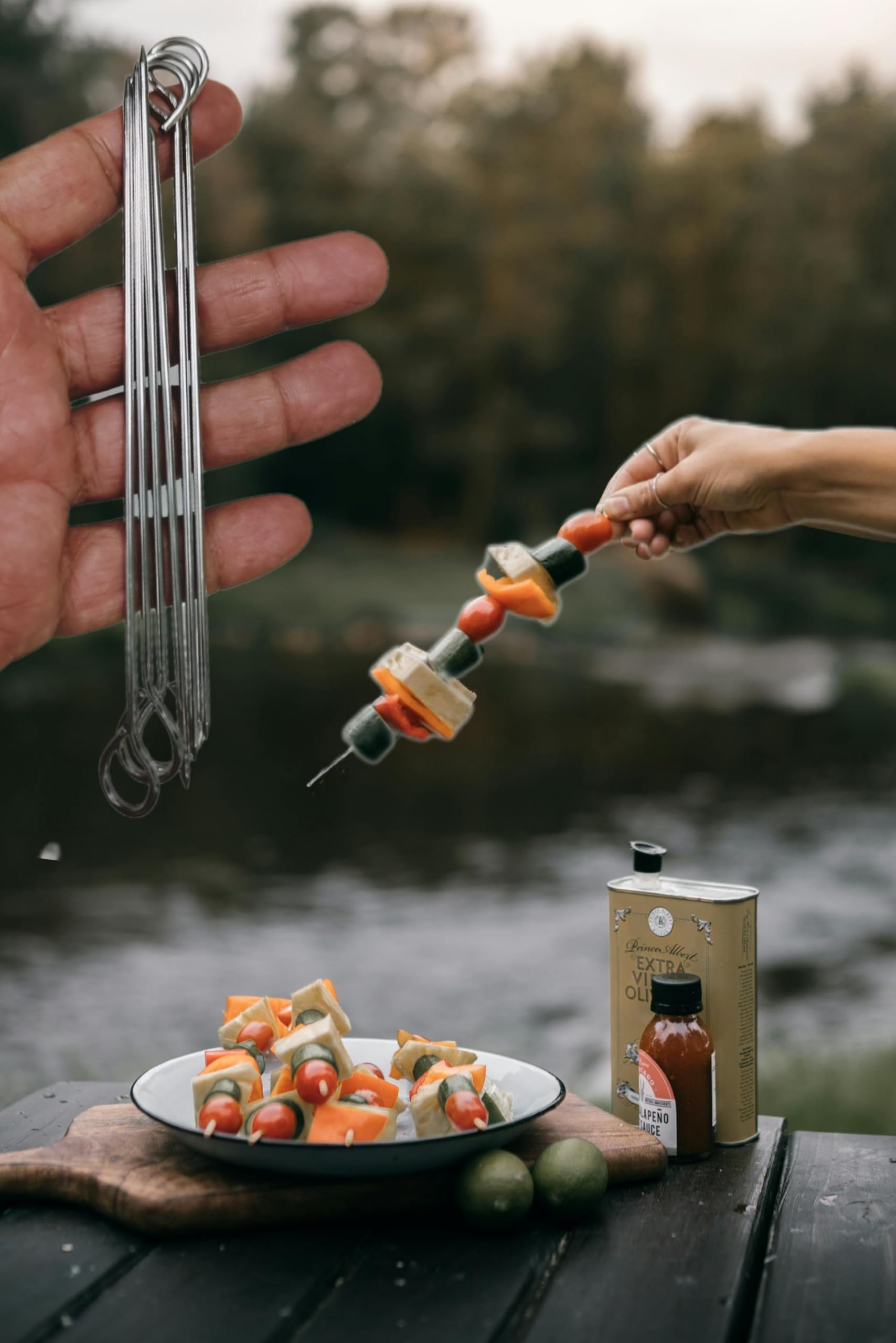 Hope Kart Skewers Sticks for Oven Direct Deep Fry for Chiken Paneer Tikka Boti Cream Malai Grilling Sticks Set OTG Air Fryer Barbeque for Home Steel 14 cm (12) (B0CZ4FDRGV) Amazon Price History, Amazon Price Tracker