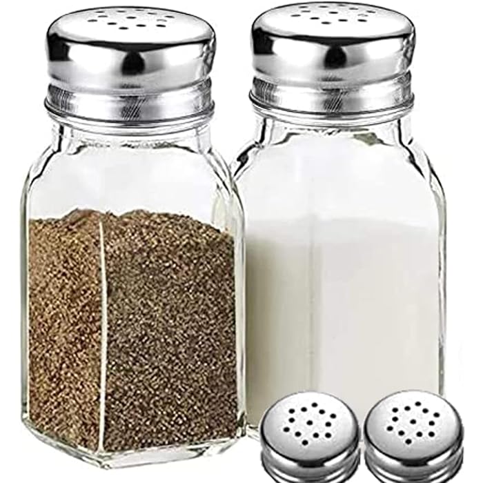 Buy Glass Salt and Pepper Shakers Set ,DWTS DANWEITESI Salt Shakers