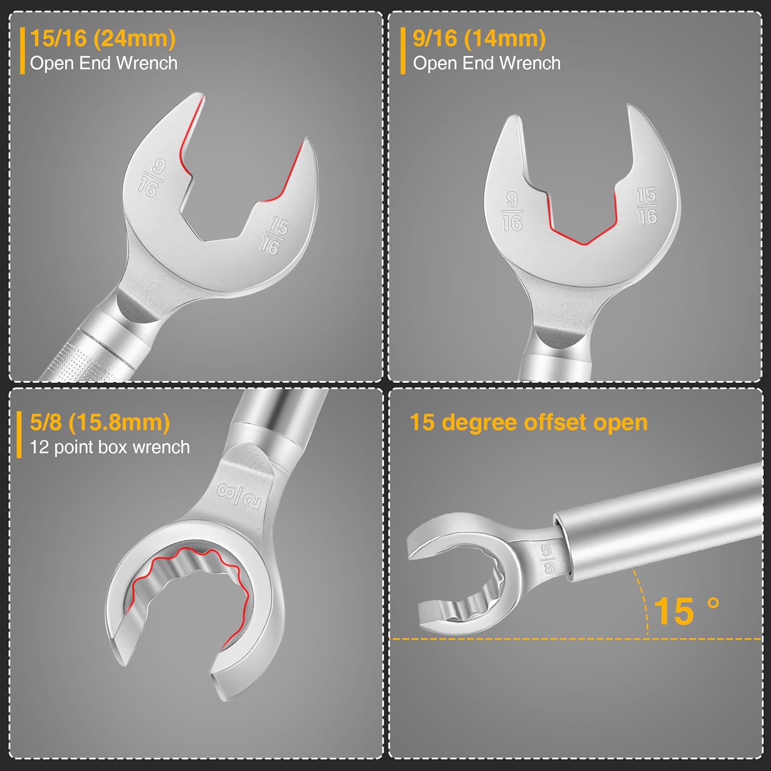 2 in 1 Plumber Wrench for Faucet Valve, Angle Stop Wrench Replacement for 27023 Model 2002, Plumbing Tools for Straight Stops, Faucet Nuts, and Spigots