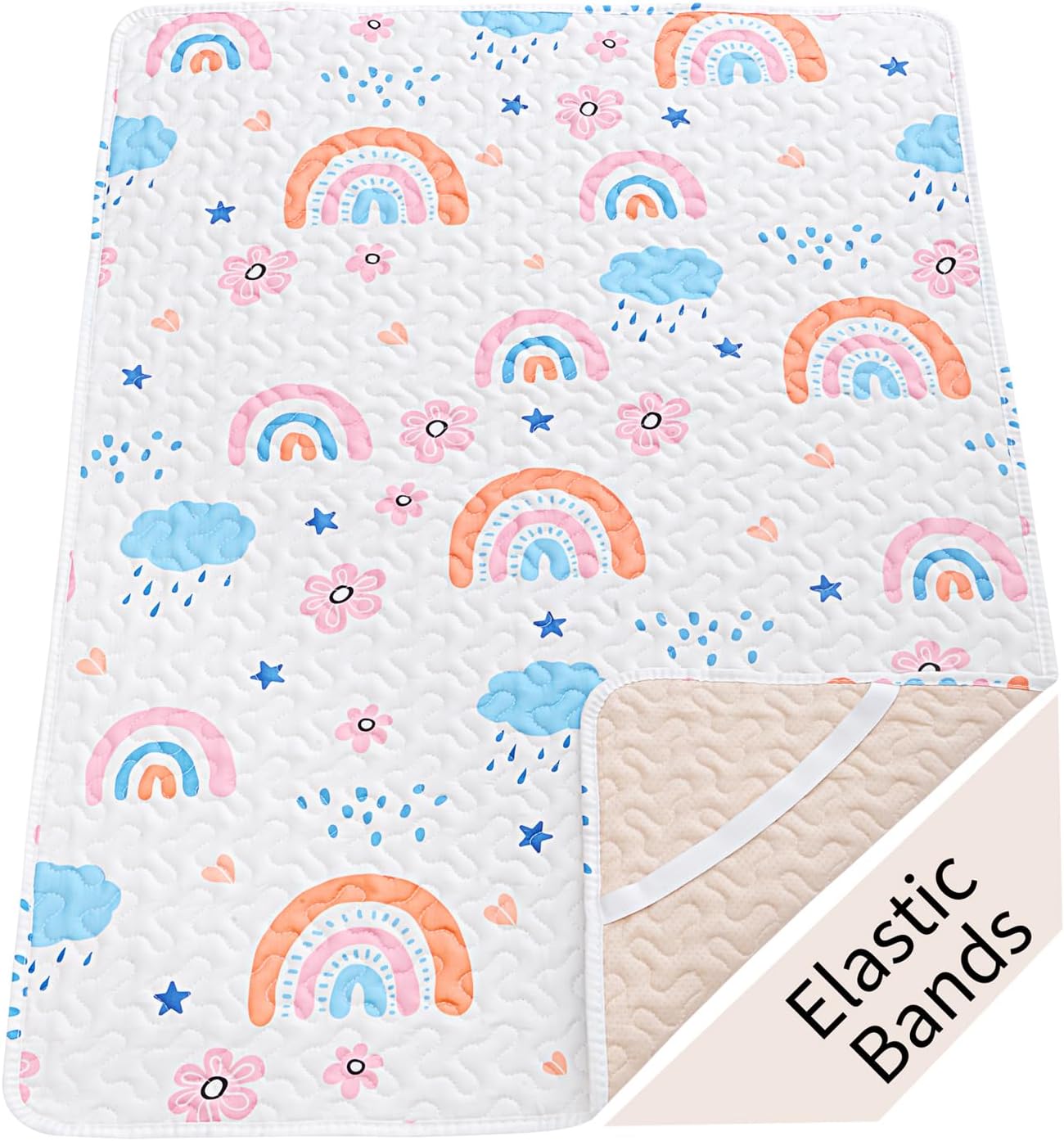 Quilted Pack n Play Sheet Fitted, Breathable Thick Pad for