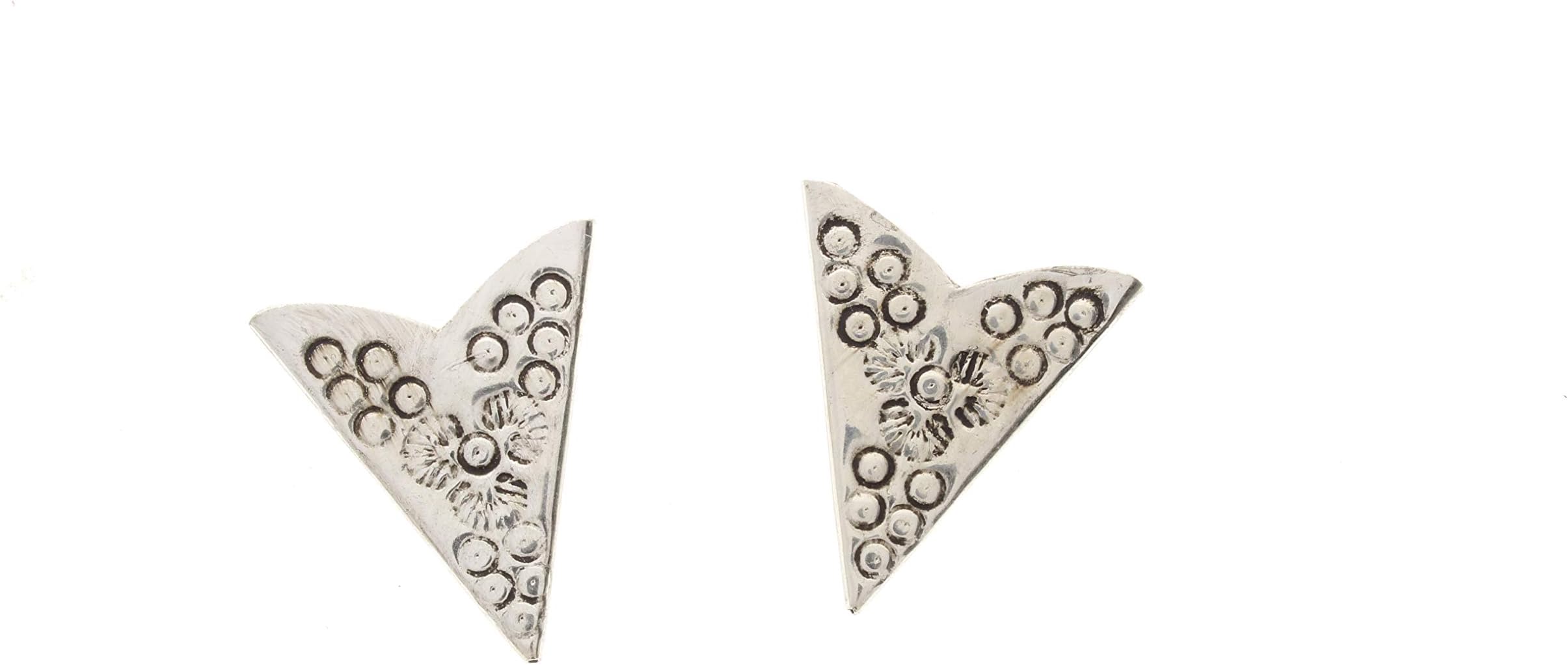 HHH Design Antiqued Silver Finish Etched Western Collar Tip