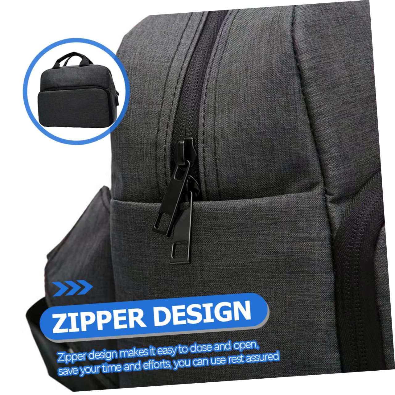 Borsa Tracolla per Fotocamera Reflex in Oxford, Zip