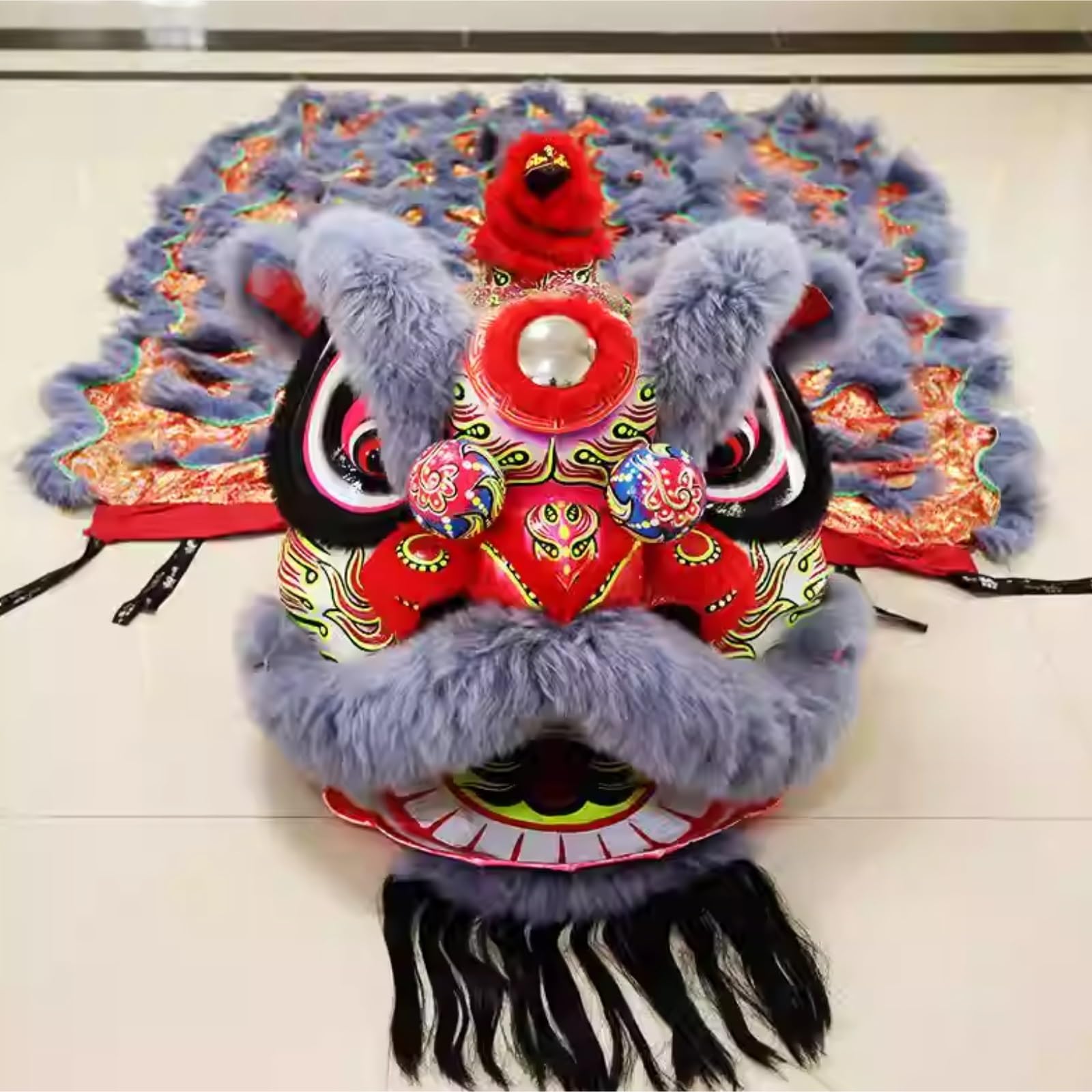 Drago Cinese per Feste Testa di Danza del Leone Costume Cinese Puntelli for Spettacoli Capodanno Sportiva all'Aria Aperta Feste Cinesi in Italia