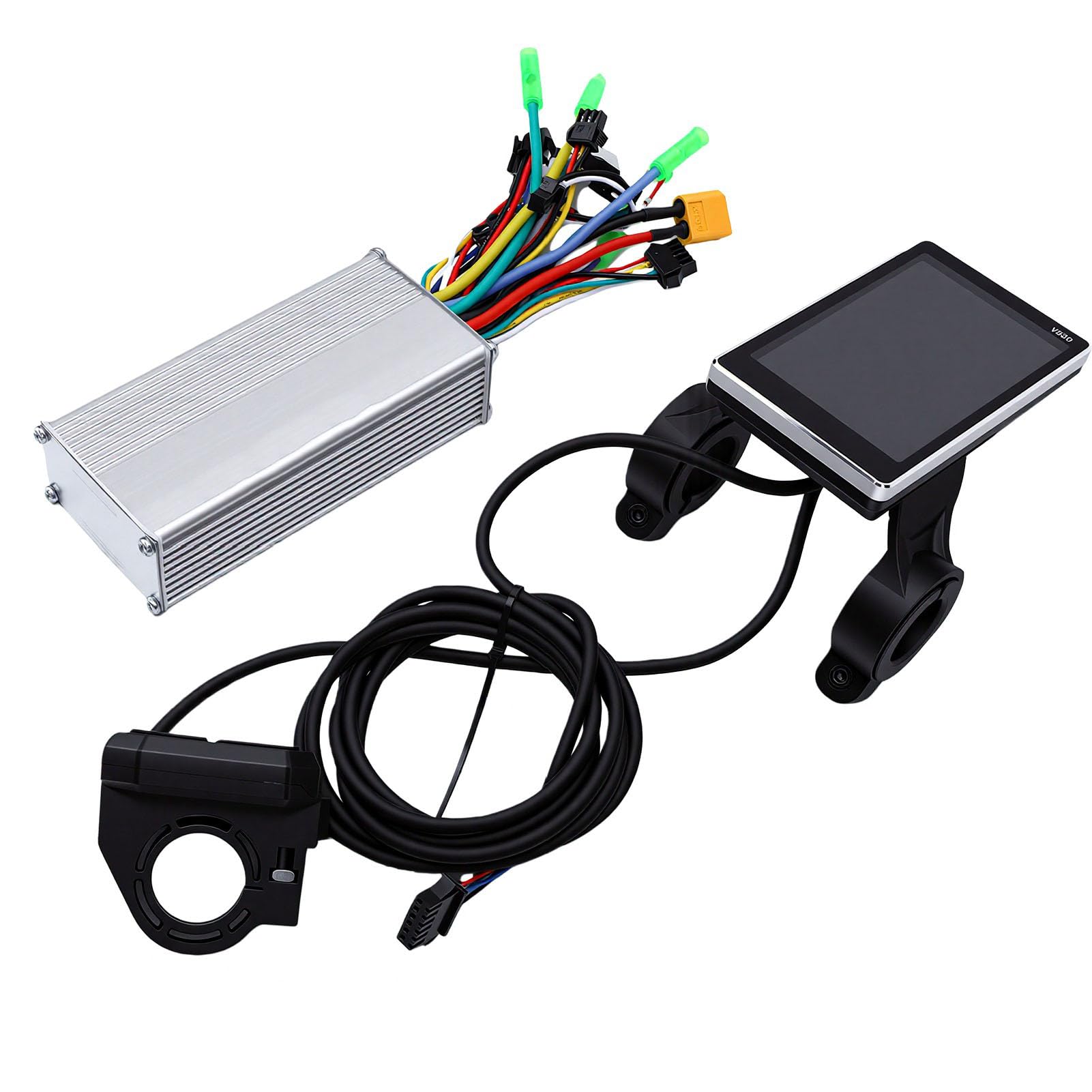 Kit Controller per Bici Elettrica Prestazioni Affidabili da 500 W con Pannello di Controllo Display LCD per Pendolarismo Quotidiano, Materiale ABS e Lega di Alluminio