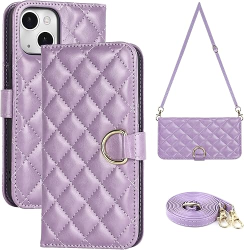 Miniatura 8 de Havaya Funda cruzada para iPhone 12 Pro para iPhone 12 Pro, funda tipo cartera para mujer con tarjetero y ranuras para tarjetas de crédito y funda