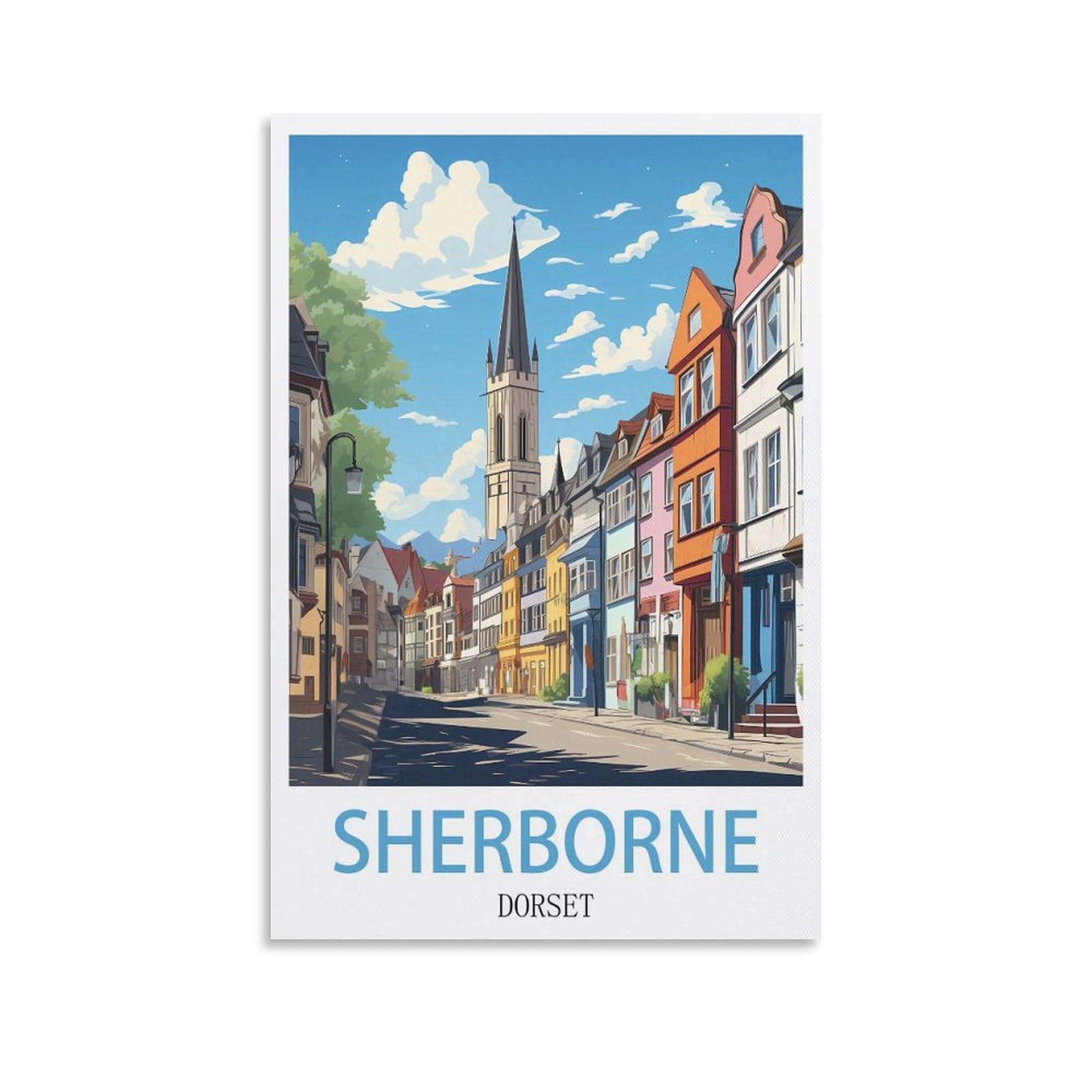 Metal Tin Sign Sherborne Dorset Wall Art Vintage Decor for Man Cave Garages Home Bedroom Retro Decor 30x30cm