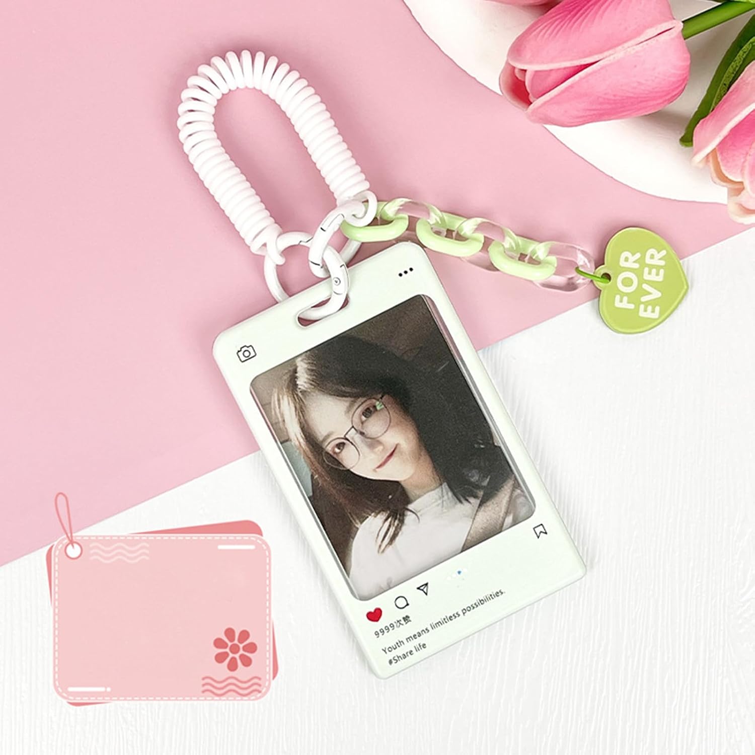 Transparent Ferrule Stationery Card Protection Sleeve Keyring Card Sleeve Acrylic Ferrule Korean Bus ID Holder Acrylic