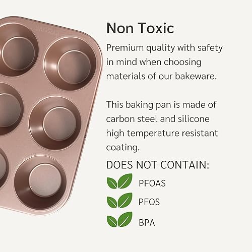 Miniatura 19 de HAPPIELS Molde antiadherente para hornear de 9 x 9 pulgadas, libre de PFOA y BPA, no tóxico, de 9 x 9 pulgadas, para pasteles y brownies