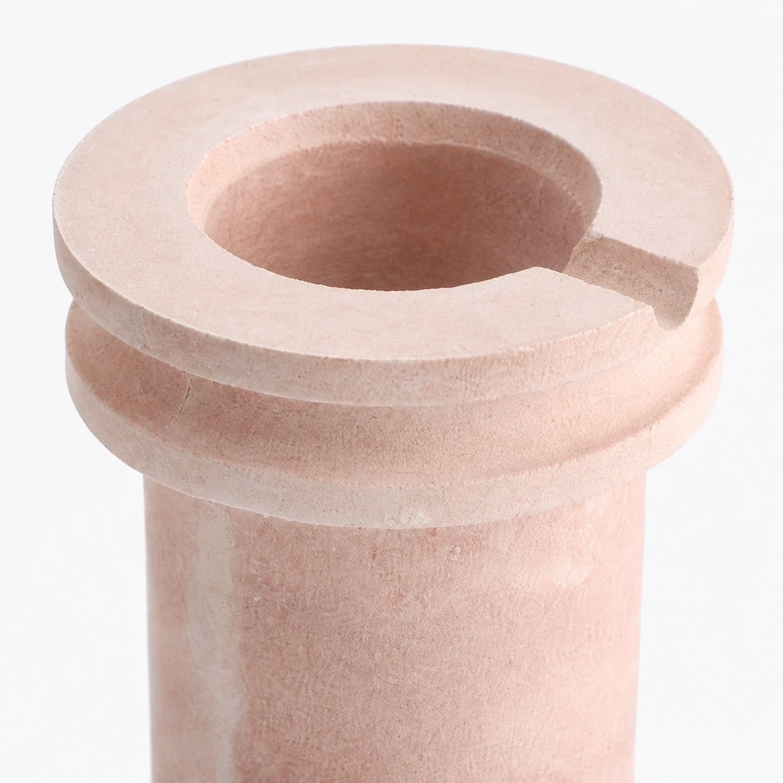 Keramischer Tiegel für Metallguss, Metallschmelz Und Raffinationsgefäß, Schmuckwerkzeug, Temperaturschockbeständiges Utensil, 2 Kg, 14.6 cm X 5.5 cm