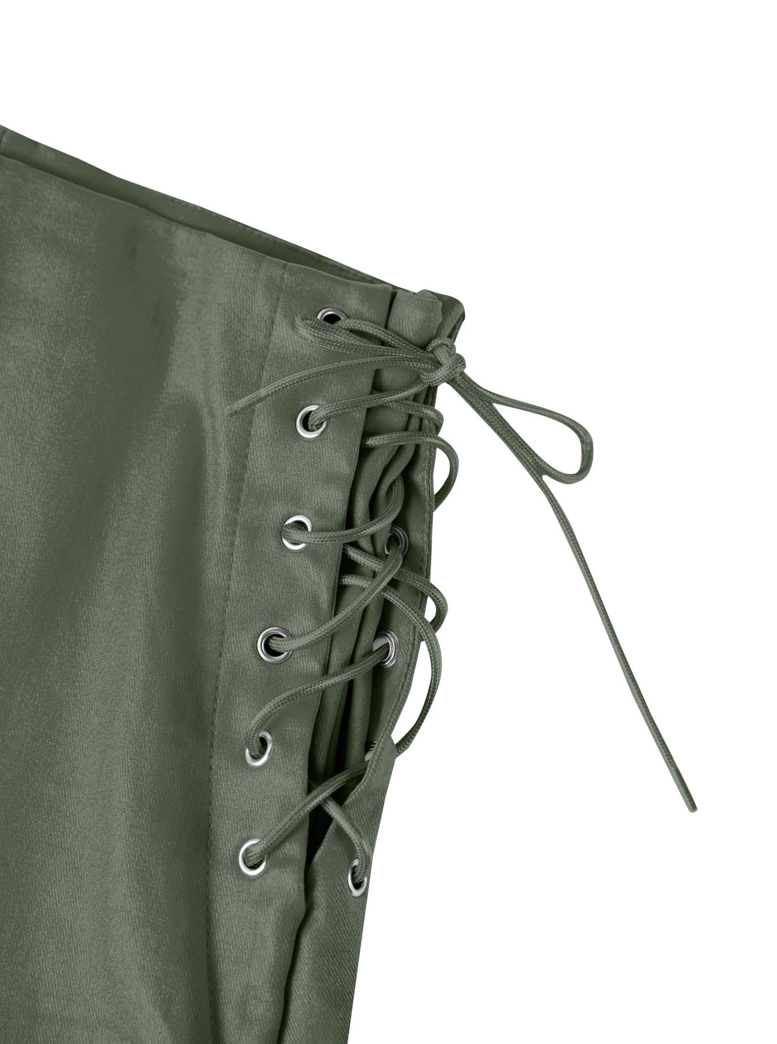 Benfoly Leather Shorts for Women High Waisted Lace Up Side Stretchy Sexy Mini Booty Short Y2K Rave Club Party Concert Winter