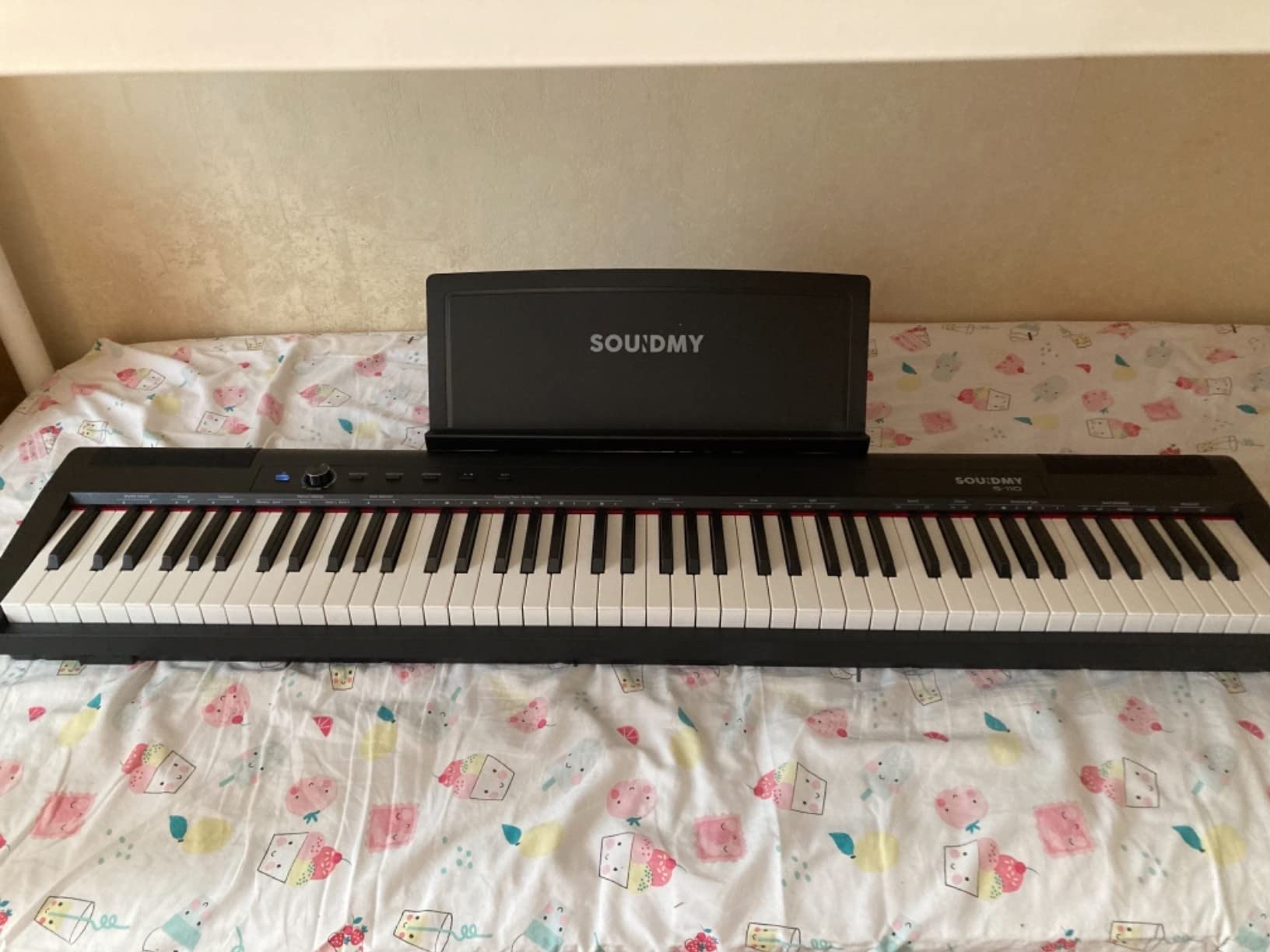 Souidmy G110 Clavier de Piano Numérique Semilesté, Finition Bois