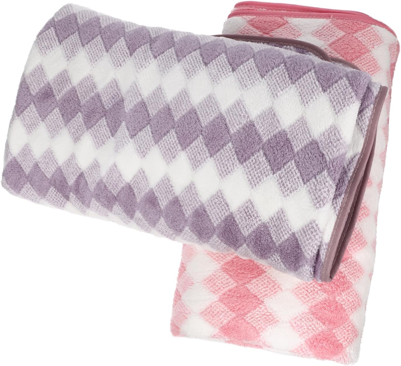 Cabilock 2pcs Coral Fleece Bath Towels -Drying Highly Absorbent Water-Absorbing Towels for Home and Pool Use