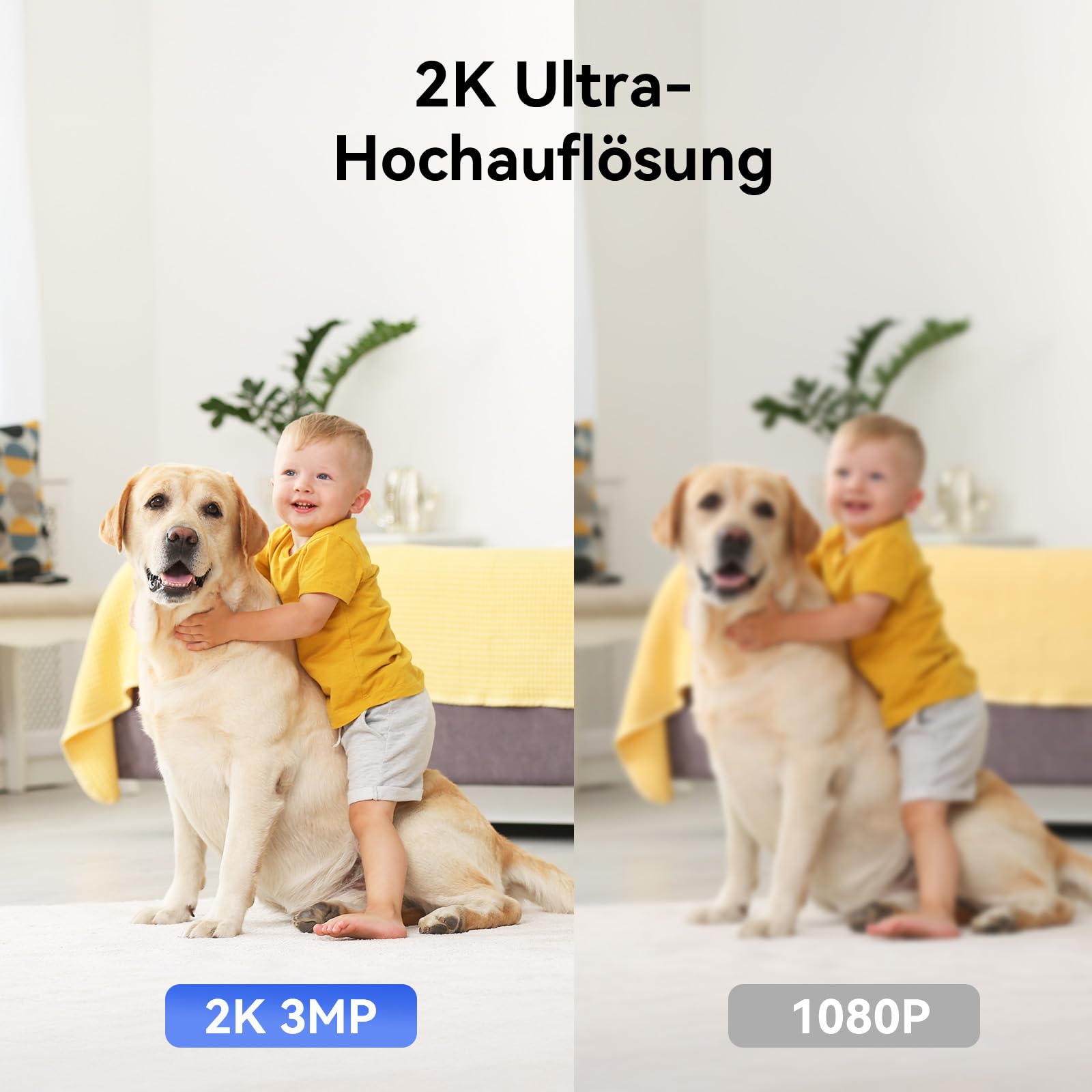 4g LTE überwachungskamera innen mit SIM Karte - 2K 360° PTZ Kamera ohne WLAN mit 7800 mAh Akku, PIR-Bewegungserkennung | Farbnachtsicht | Zwei-Wege-Audio