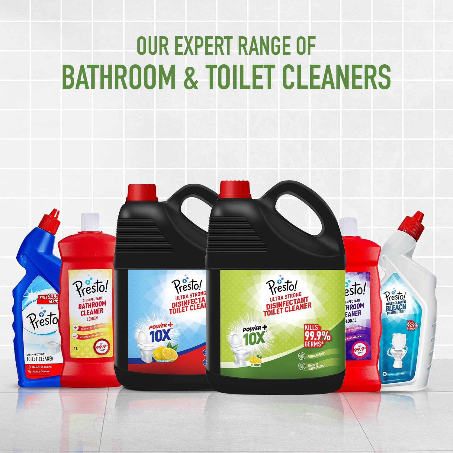 Amazon Brand - Presto! Ultra Strong Disinfectant Toilet Cleaner 5L | Citrus - Image 9 thumbnail