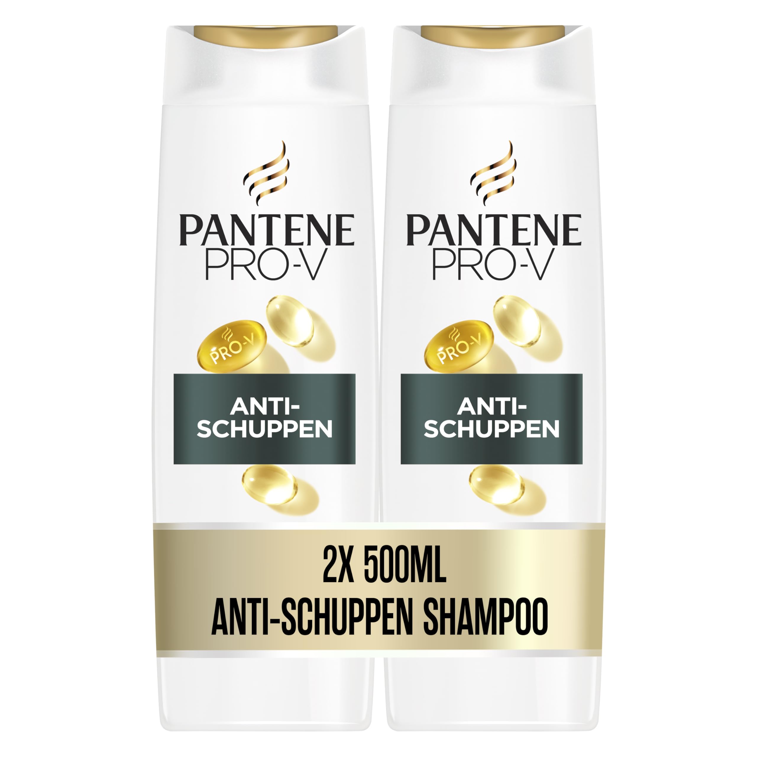 Pantene Pro-V Anti-Schuppen-Shampoo Duo Pack 2x500ML, Hilft bei Regelmäßiger Anwendung, Schuppen zu Verhindern. Schützt die Haarbindungen