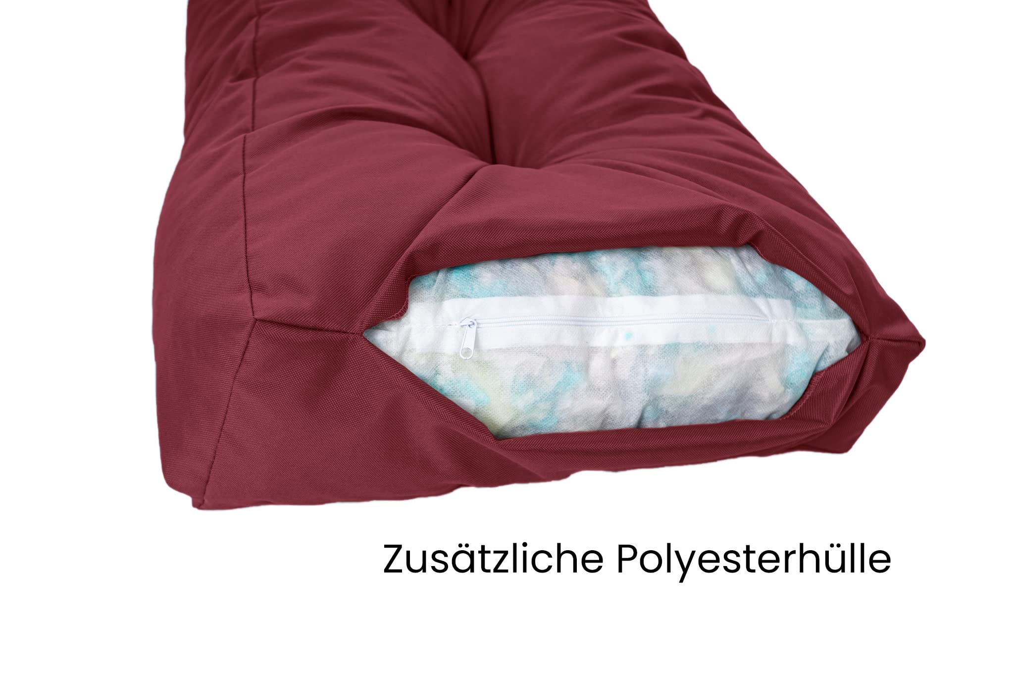 Buitenkussen Sia 45x45 cm blauw gestreept | Textino