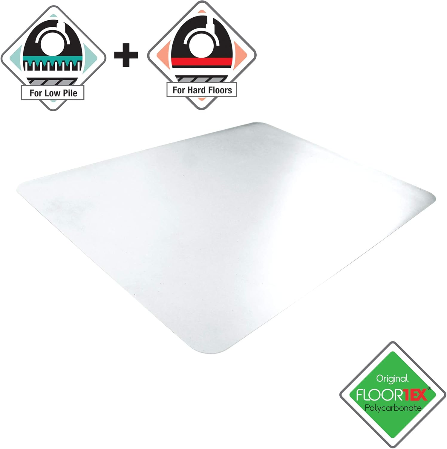 Floortex® Cleartex® Unomat Anti-Slip Rectangular Chair Mat Hard Floors and Carpet Tiles - 35" x 47"