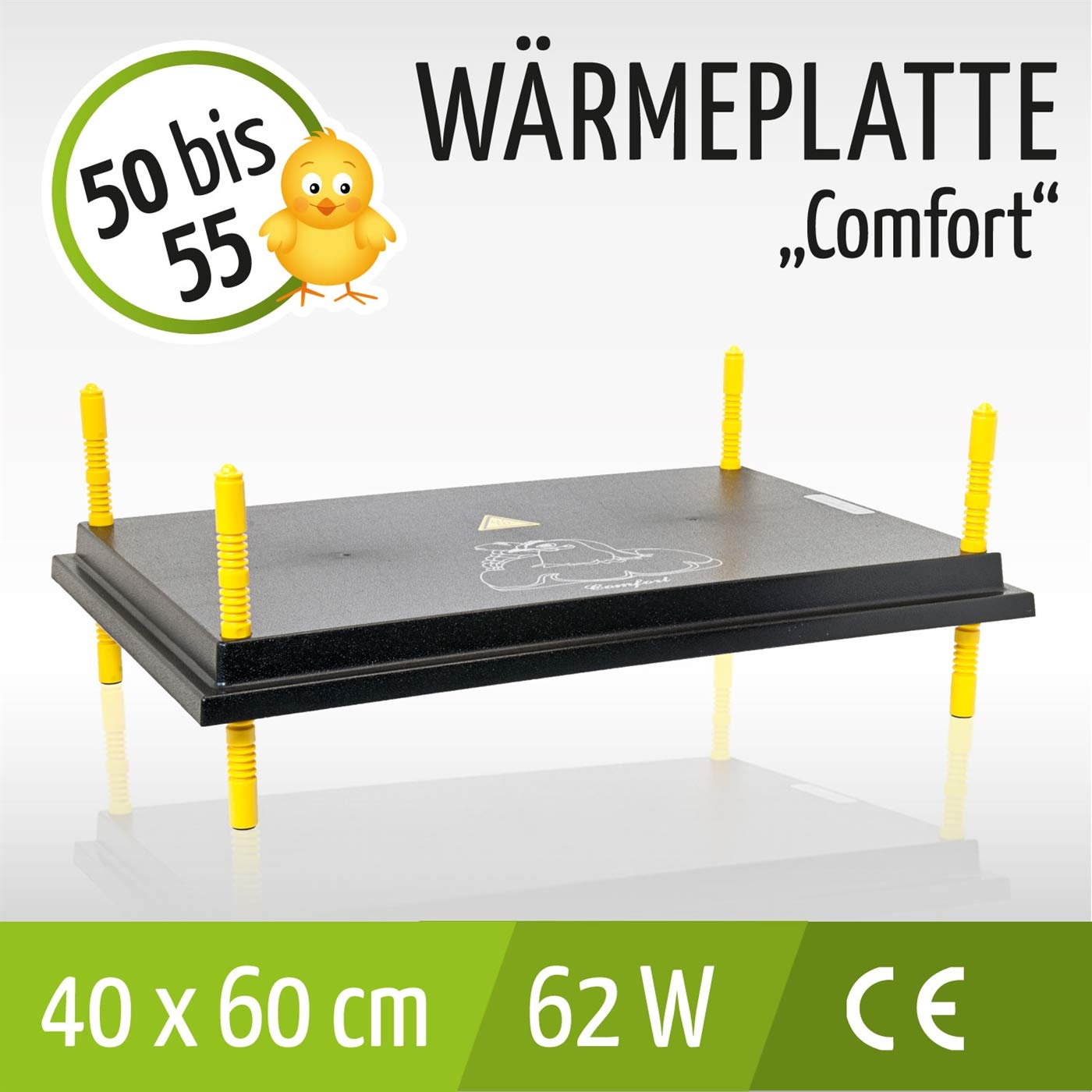 VOSS.farming Küken-Wärmeplatte „Comfort“ 40 x 60 cm - 62 Watt, Heizplatte, Kükenwärmer