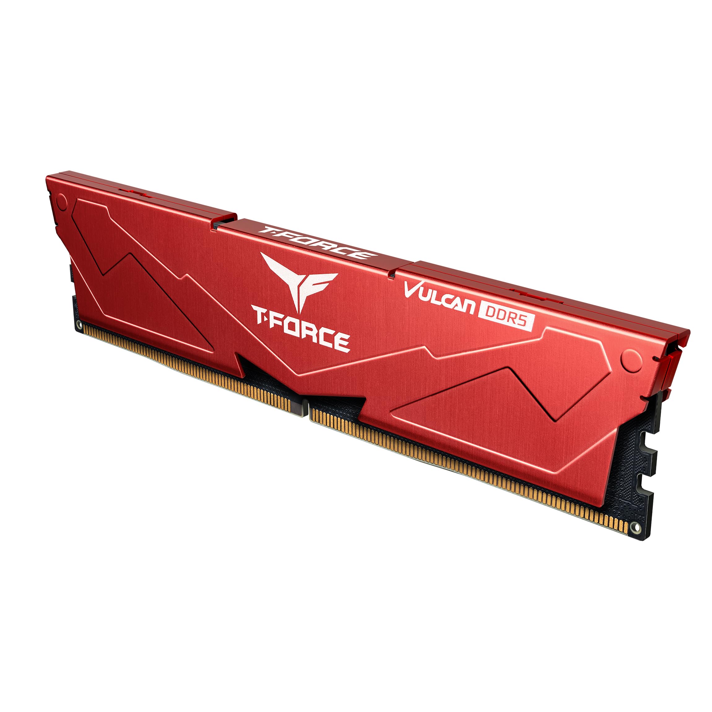 TEAMGROUP T-Force Vulcan DDR5 64GB (2x32GB) 6400MHz (PC5-51200) CL34 Módulo de memoria RAM para chipset 600 serie 700 XMP 3.0 rojo FLRD564G6400HC34EDC01