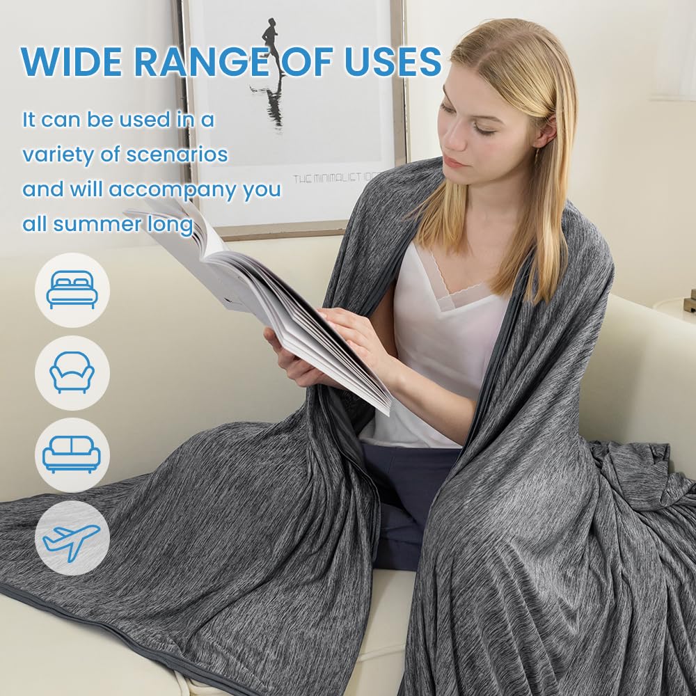 VIPBED Kühldecke Doppelgröße – Q-Max >0,5, 152x203 Cm, Für Heiße Schläfer, Atmungsaktiv