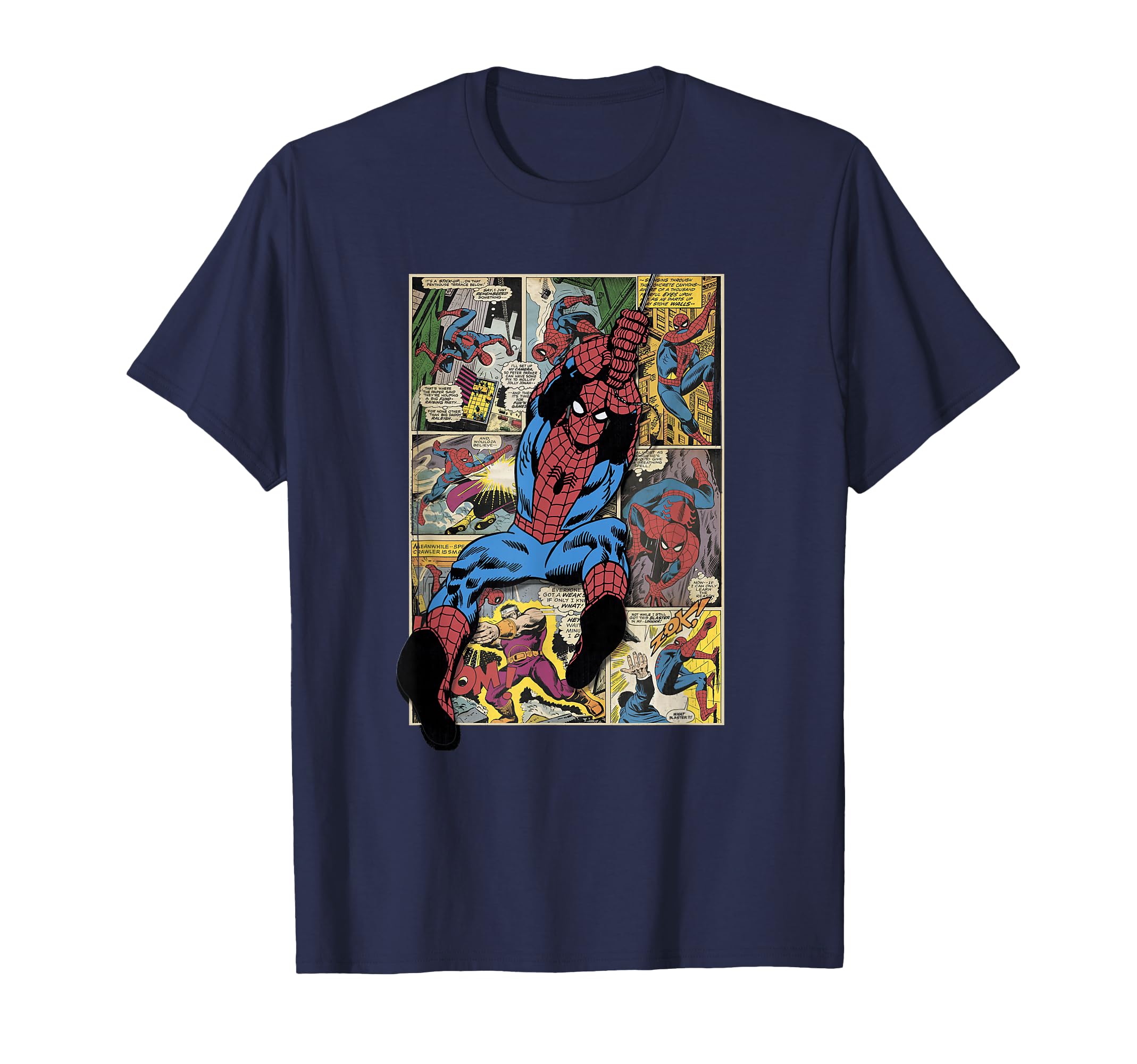 Retro Classic Spider-Man Vintage Night Crawler Comic T-Shirt