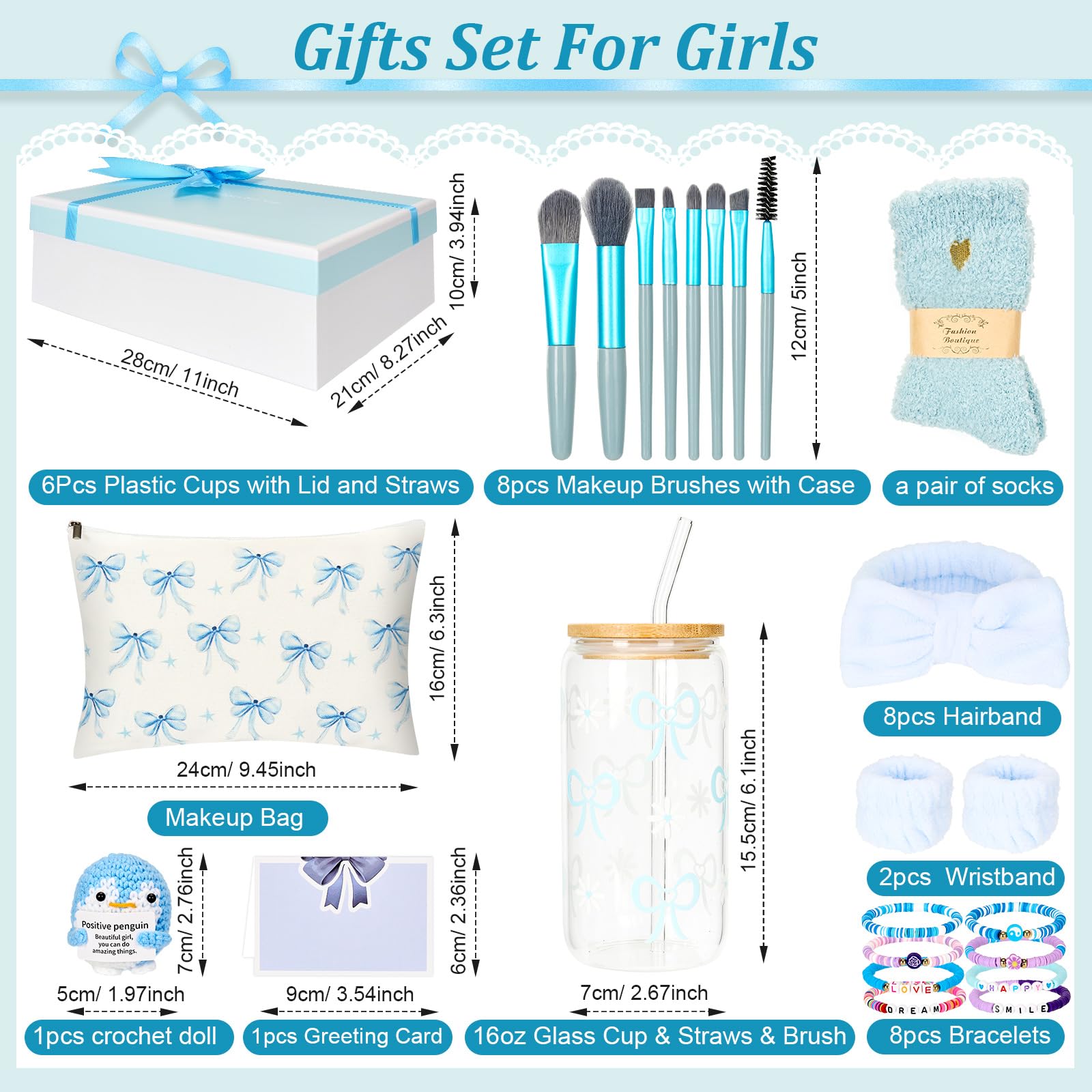 Regali per Ragazze Adolescenti 9 10 11 12 13 14 15 16 Anni, Regalo di Compleanno per Donne, Amiche, Ragazze, Collega Mamma e Sorella, Moglie, Figlia, Ritorno a Scuola - idee Regalo (Blu)