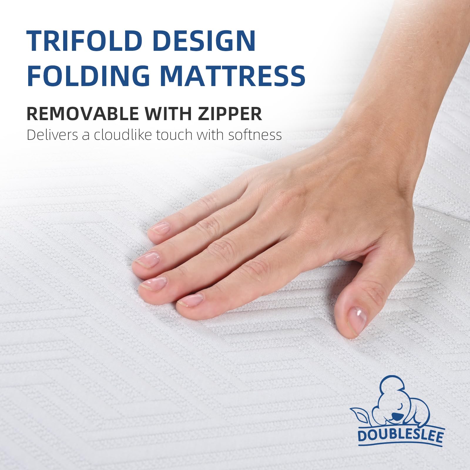 Matelas pliable en mousse à mémoire de forme pour petit lit double, 1,2 m, 15,2 cm, rangement facile avec housse lavable pour voyage, camping, caravanes, lit d'appoint (120 x 190 x 15 cm)