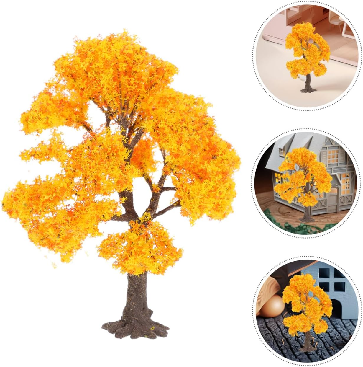 Miniature Tree Model Decor for DIY Micro Landscape 4.72X3.54X3.34In Wire Mesh Fall Trees for Model Train Scenery Dollhouse Table Decoration - Image 2