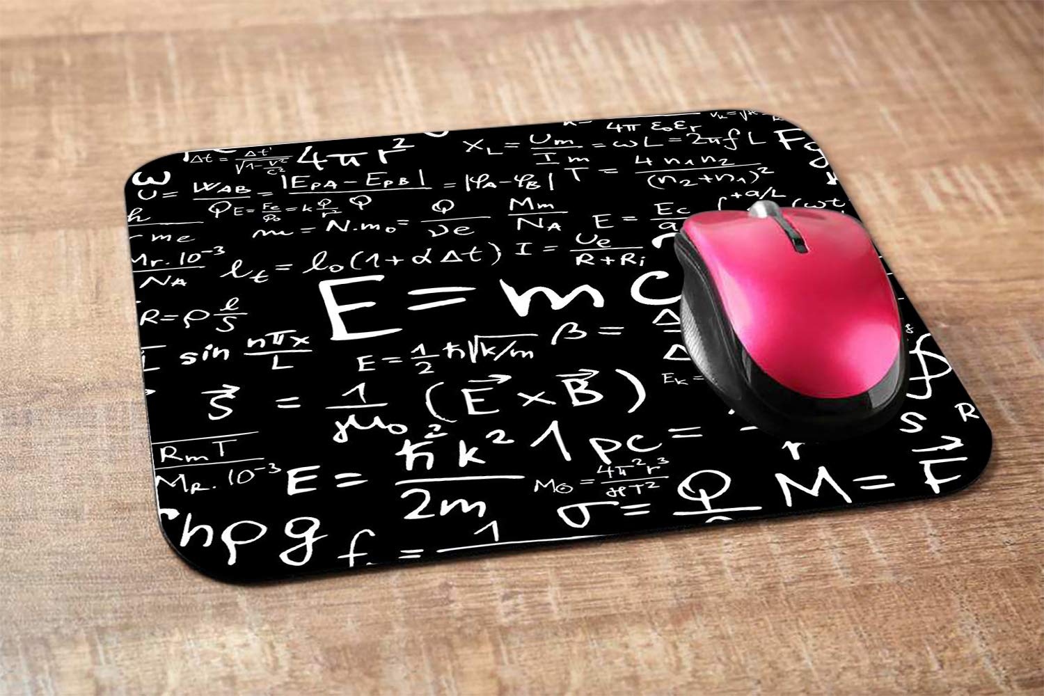 NICOKEE Physics Rectangle Gaming Mousepad Fun Physics Phenomena E=mc2 Mouse Pad Mouse Mat for Computer Desk Laptop Office 9.5 X 7.9 Inch Non-Slip Rubber