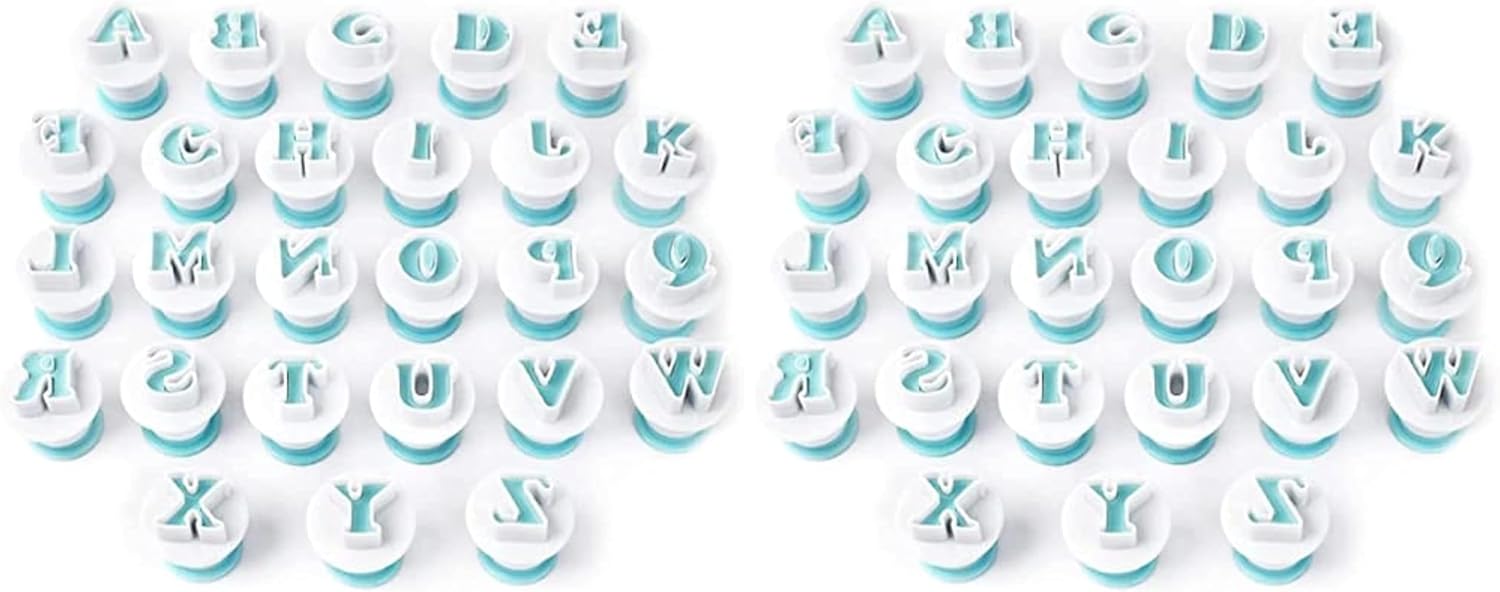 26 Pieces Alphabet Cookie Cutter Letters Fondant Cake Decorating Icing Cutters (Pack of 2)