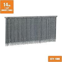 Vista 2 de Freeman Clavos en T de hormigón Calibre 14 1-1/2 pulgadas Pegamento combinado Acero galvanizado 1,000 unidades Aplicaciones de madera a