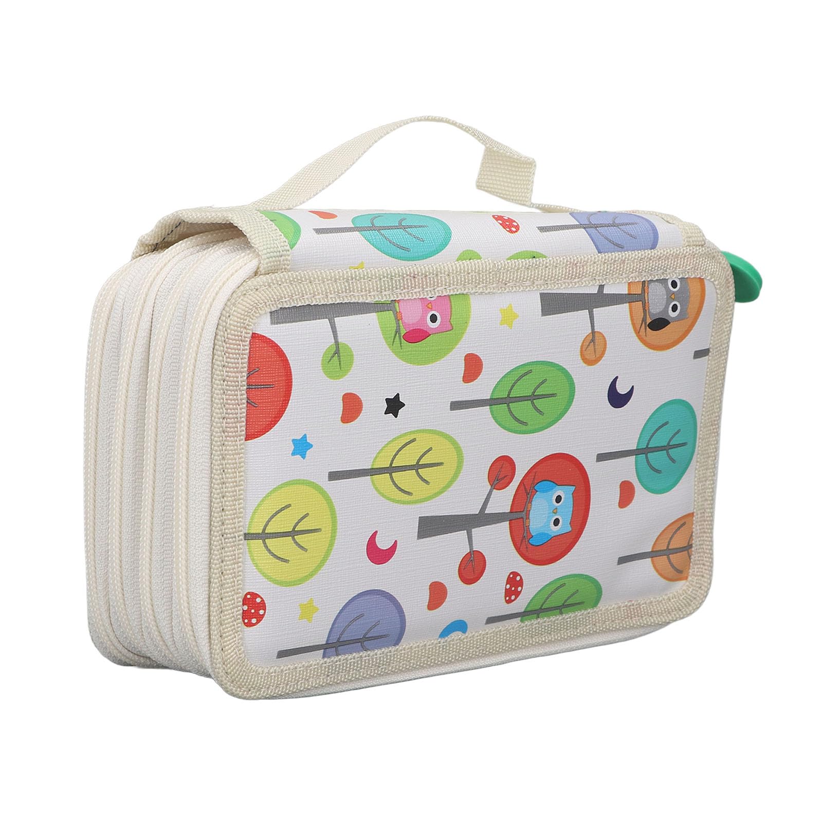 Wakects Astuccio Colorato Astuccio Grande in Pelle PU Portapenne Pieghevole di Grande capacità con Cerniera e Design a Forma di Cartone Animato per Artisti Studenti Conservazione di Disegni in Aula
