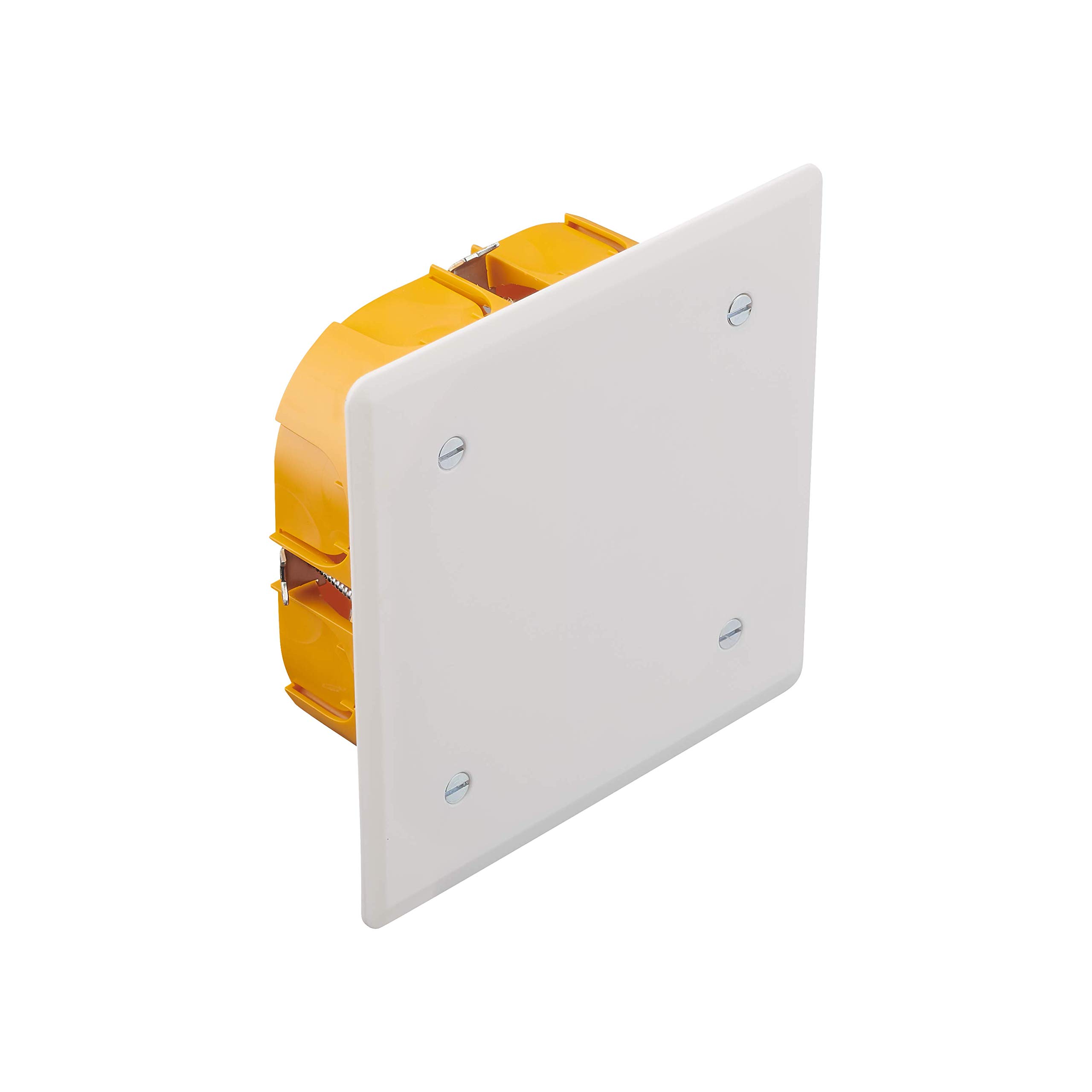 DEBFLEX Electric junction box - junction box - Outdoor waterproof junction box - Square built-in junction box/Dimensions 100 x 40 x 100 mm/Drywall - Orange