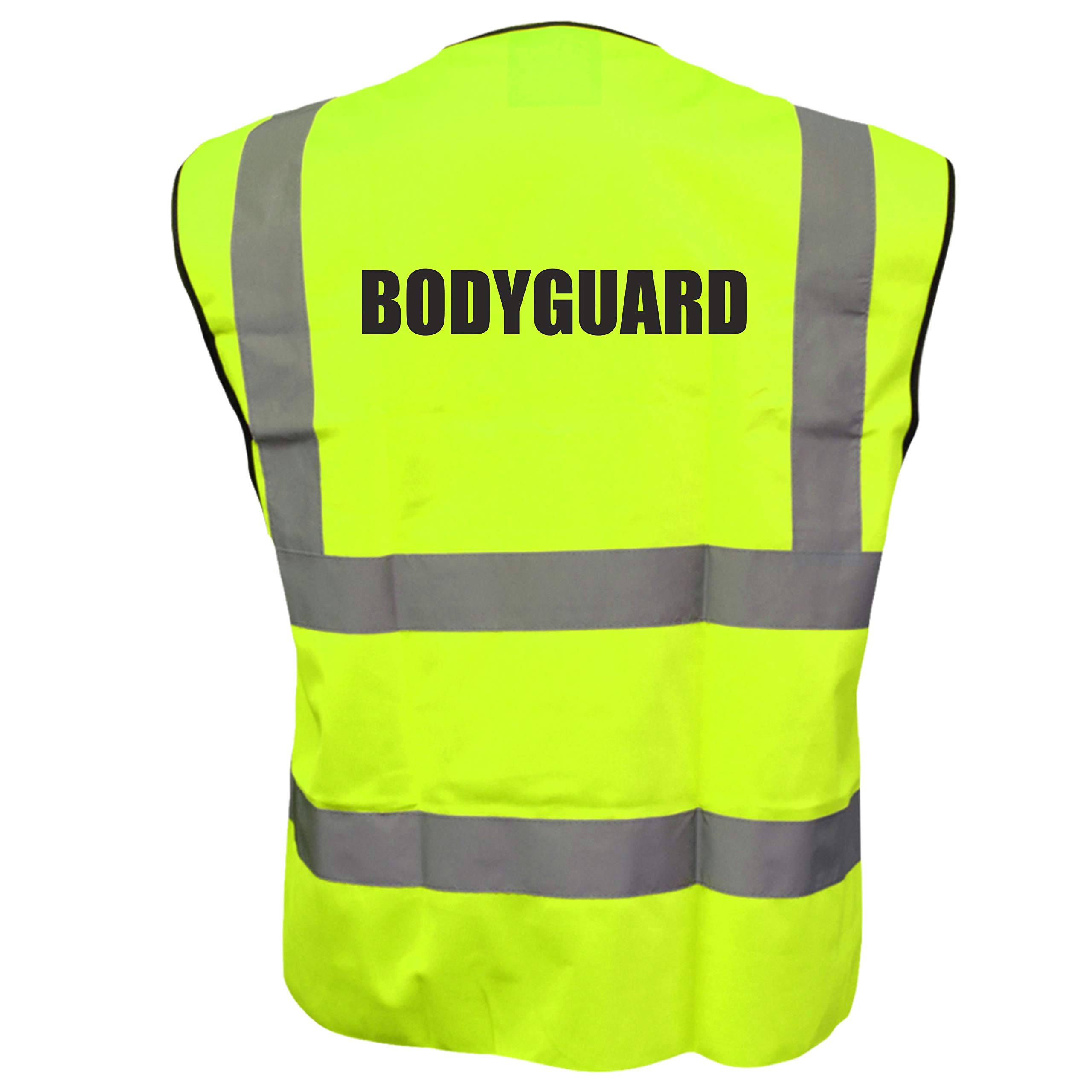 Brook Hi Vis Uk Unisex Yellow Bodyguard Printed Hi Vis Vest/Waistcoat, Security Officer, Security Guard, Doorman, Bouncer, Events, Small