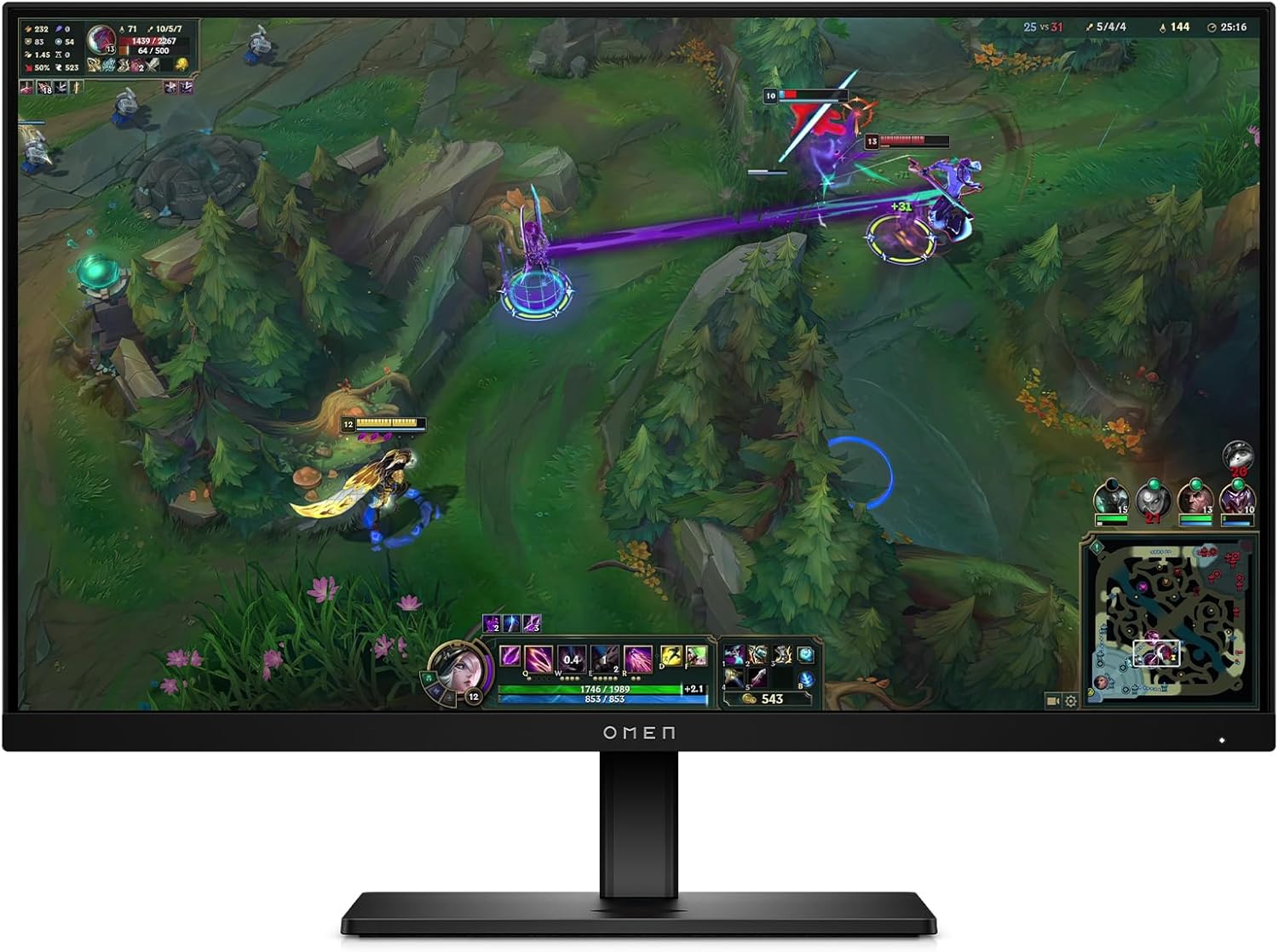 HP OMEN 24.5 inch FHD 360Hz Gaming Monitor, FHD Display (1920 x 1080), IPS Panel Technology, VESA DisplayHDR 400, 1ms GtG (with Overdrive), NVIDIA G-SYNC Compatible, Black, OMEN 25 (2025)